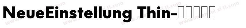NeueEinstellung Thin字体转换